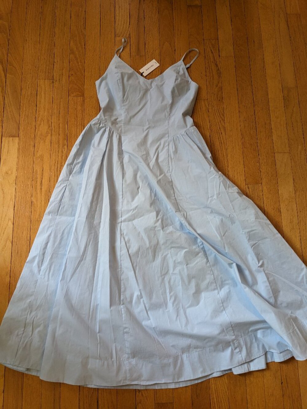 Aritzia Wilfred Technique Cotton Poplin Dress | Light Blue | Size 4 | NWT - Picture 2 of 5